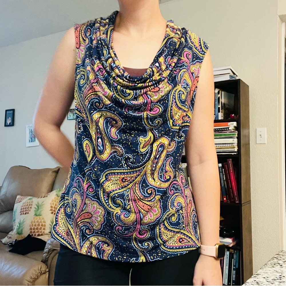 Tahari Multicolor Paisley Skirt
